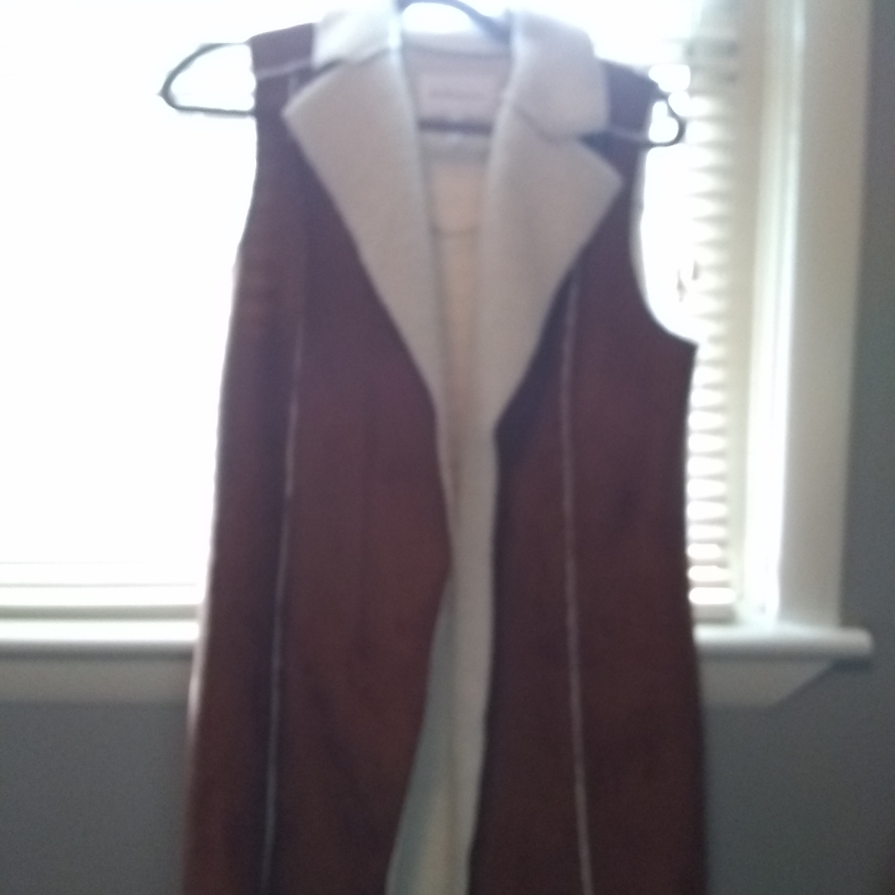 BC generation Tan Suede Sherpa lined Vest